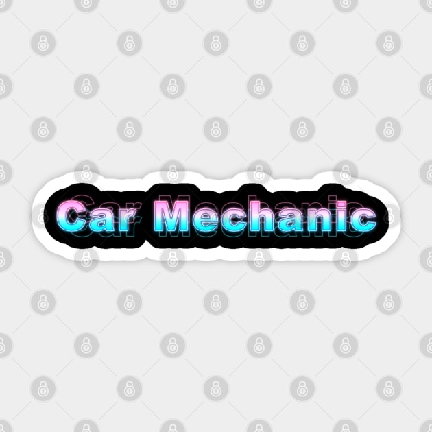 Car Mechanic Sticker by Sanzida Design